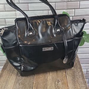 Grace Adele large black shoulder bag
